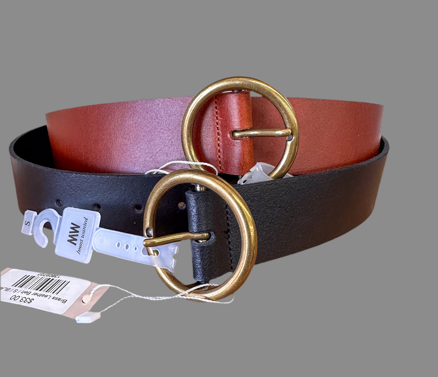 Brass Leather Belt