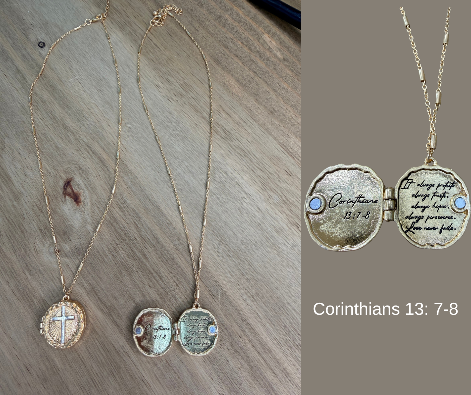 Corinthians 13:7-8 Necklace