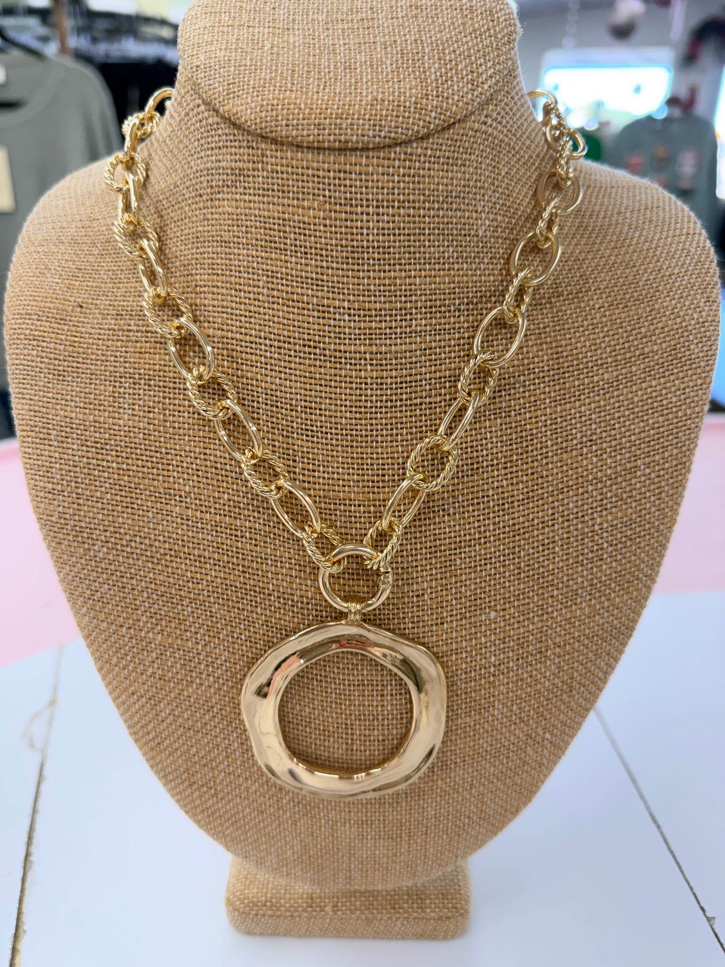 Gold Circle Necklace