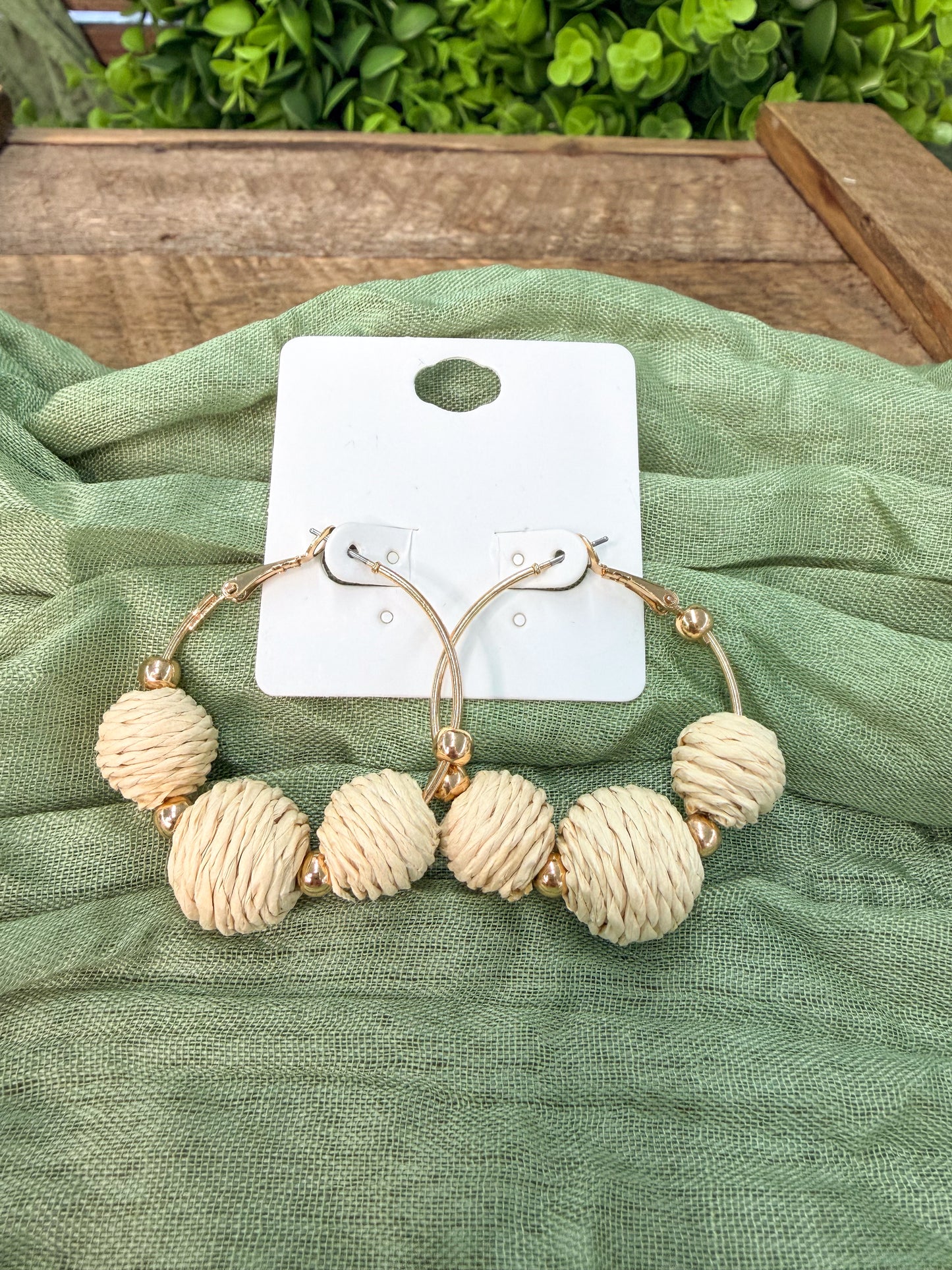 Rattan Earrings