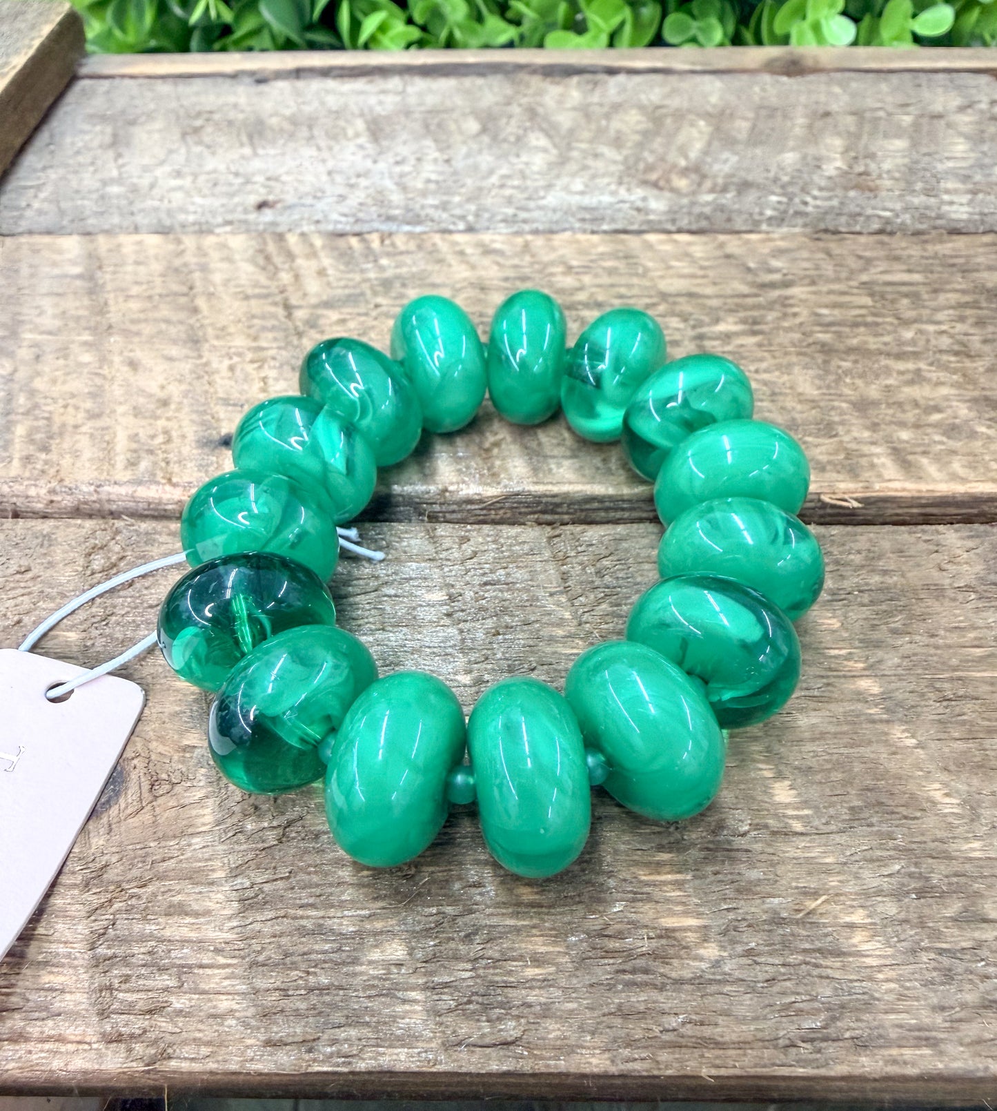 Sugar Beads Green Bracelet