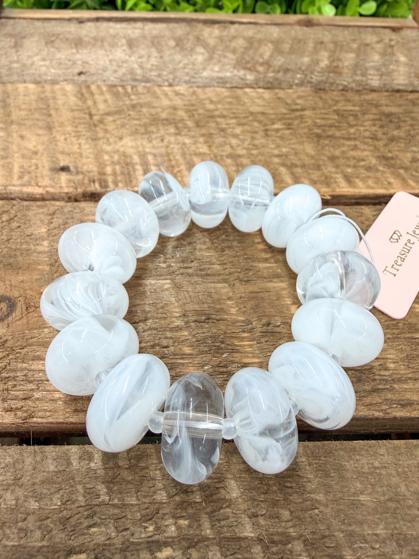 Sugar Bead White Bracelet