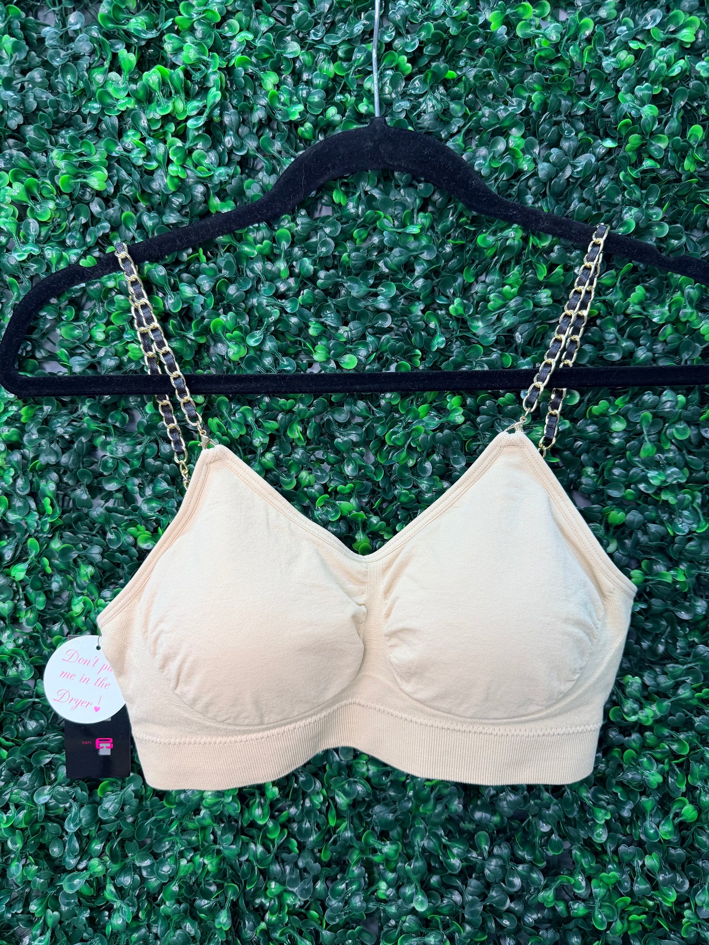 Black Chain Strap-its Bra