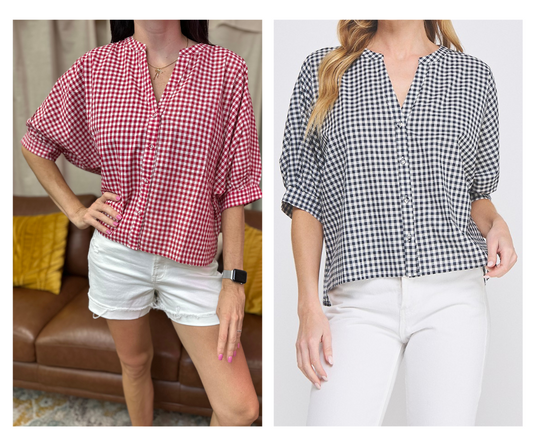 Gingham Grace Top