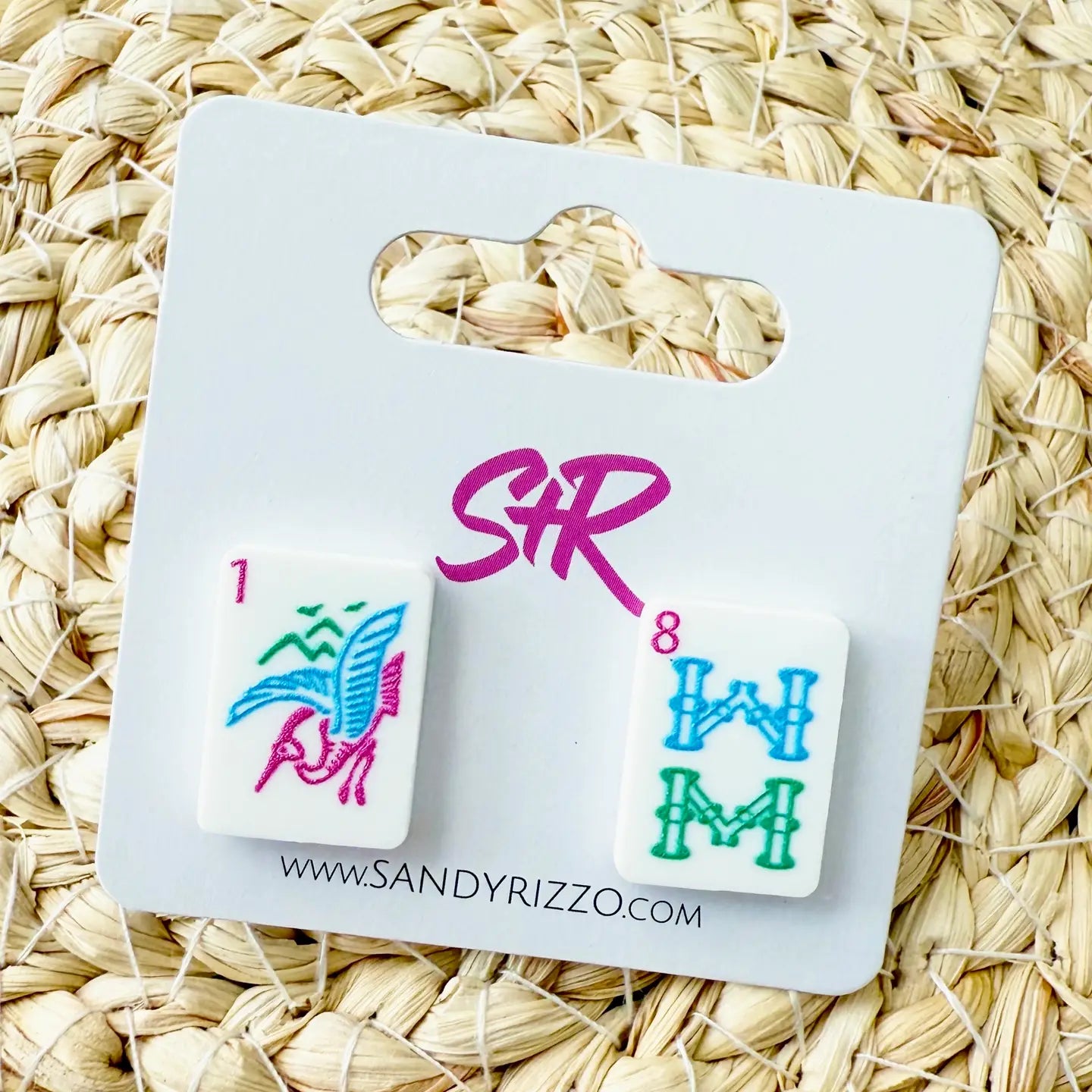 Mahjong Stud Earrings
