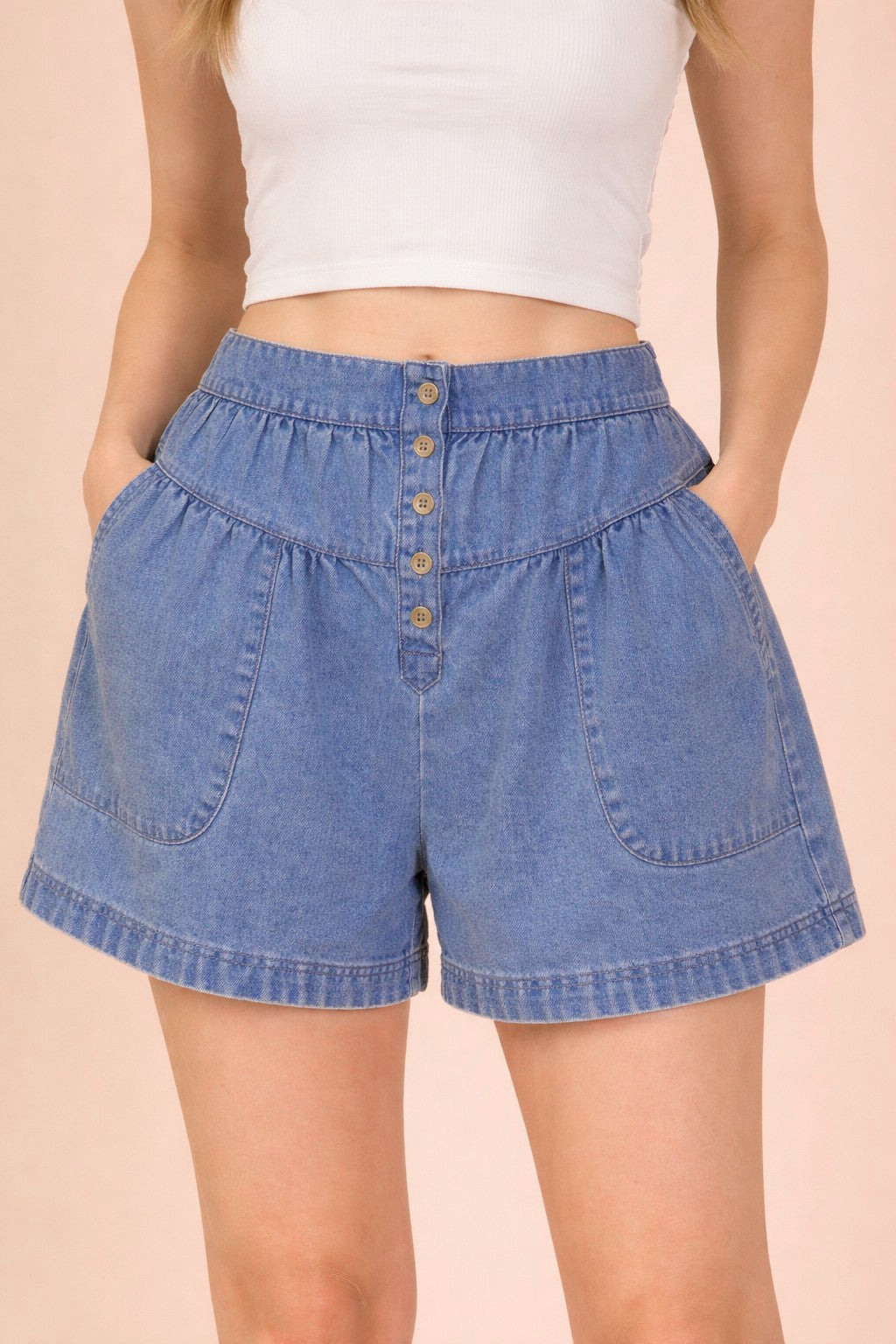 Chambray Shorts