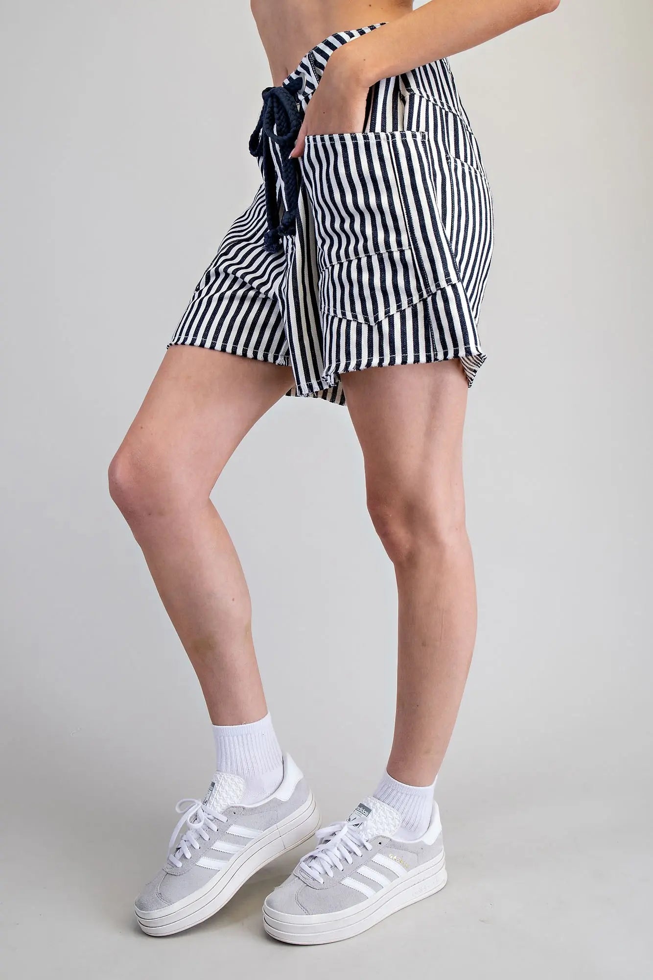 Striped Mineral Washed Shorts