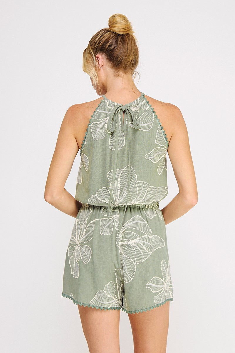 Sage Bubble Halter Top