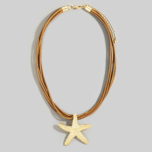 Corded Starfish Necklace