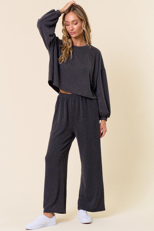 Ribbed Pant Set