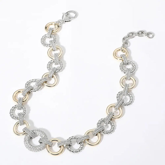 Paved Ring Necklace