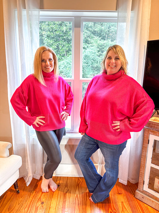 Hot Pink Sweater (Regular & Curvy)