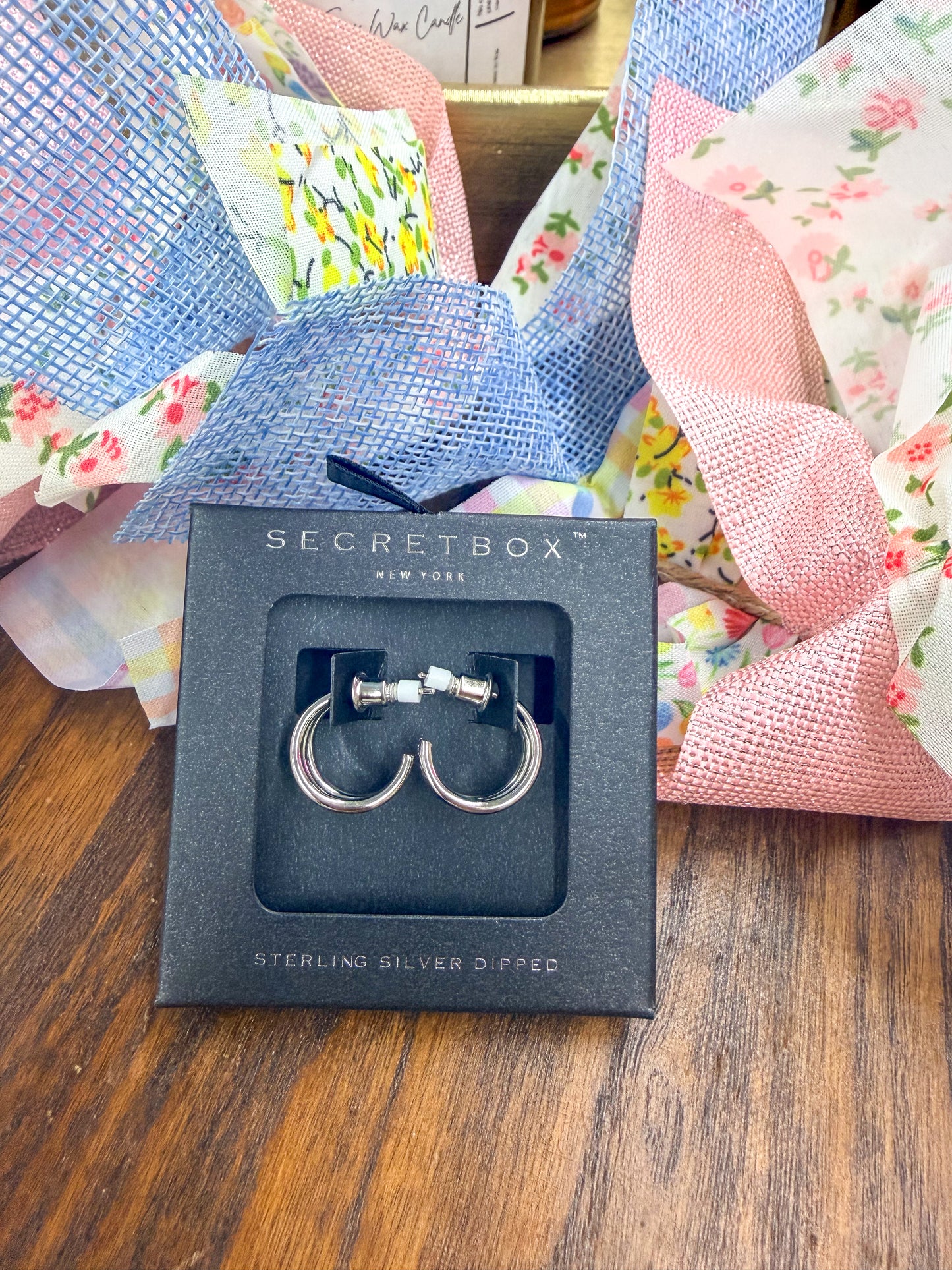 Tripe Hoop Earrings