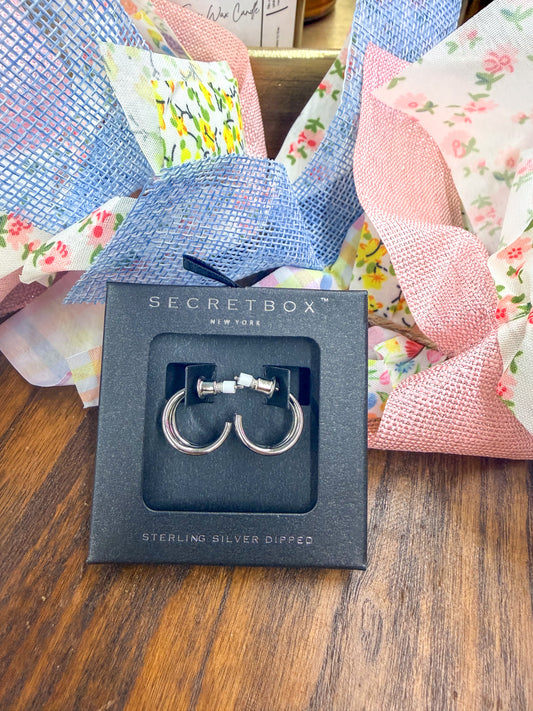 Tripe Hoop Earrings