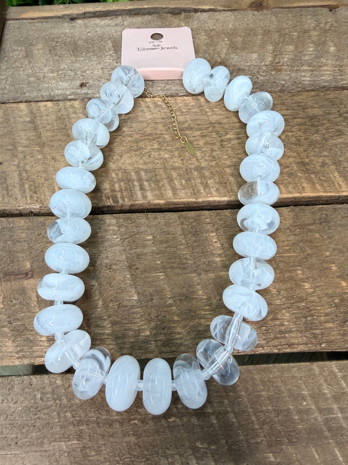 Sugar Bead White Necklace