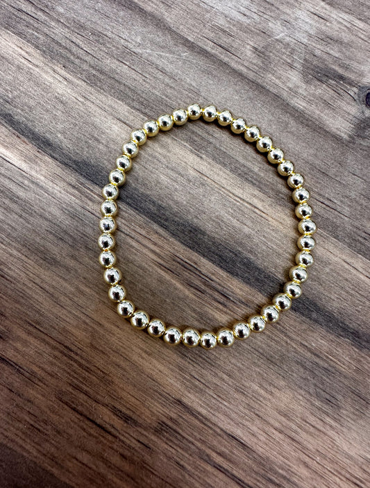 Large Gold Bead Bracelet