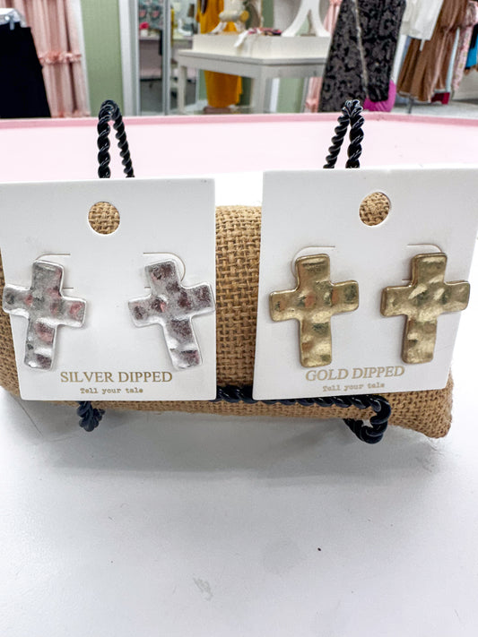 Antique Cross Earrings