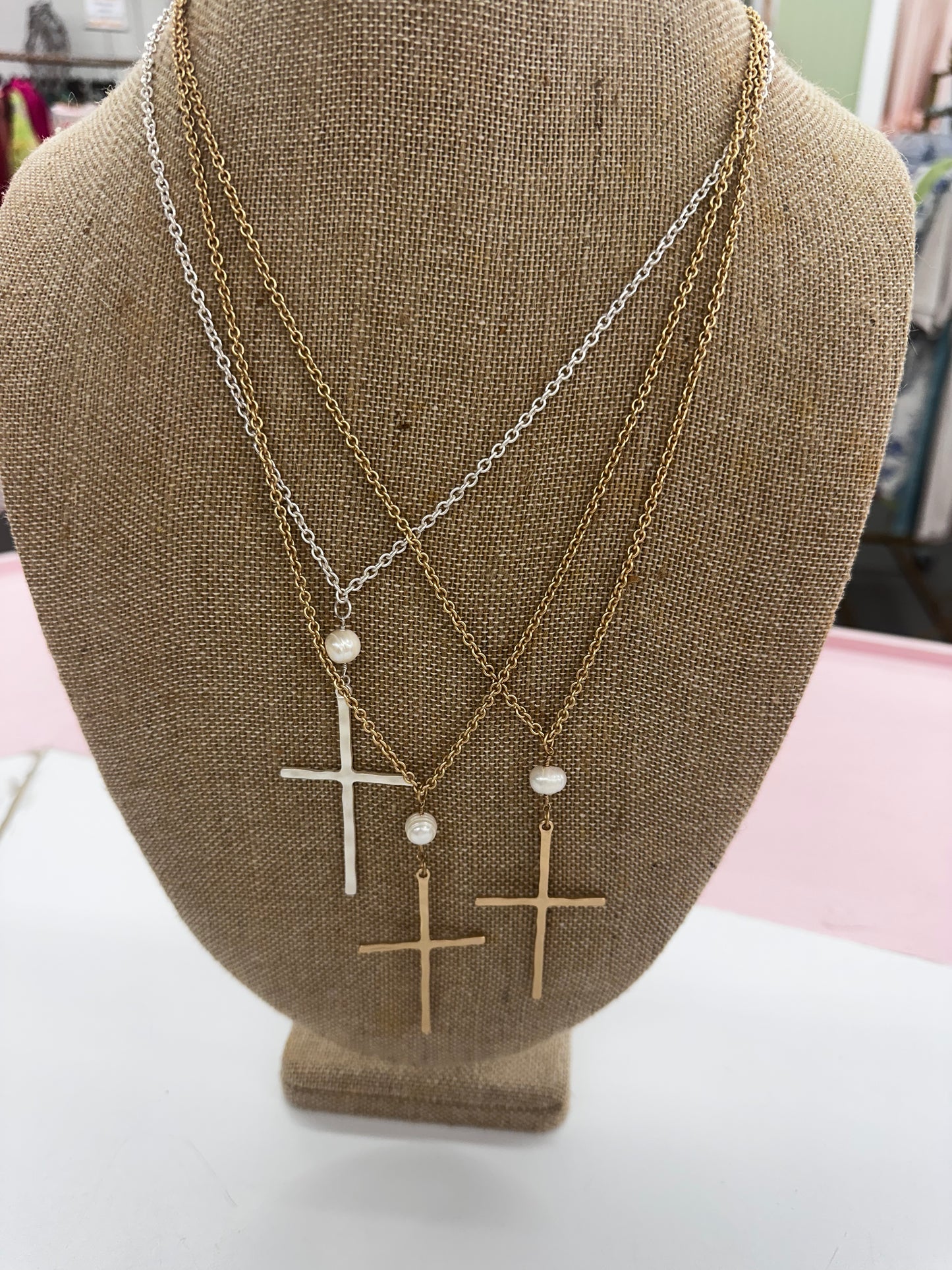 Long Cross Necklace