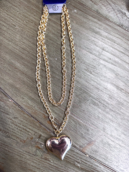 Puffy Heart Necklace