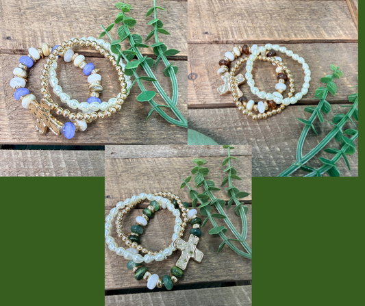 Beaded Cross Bracelet