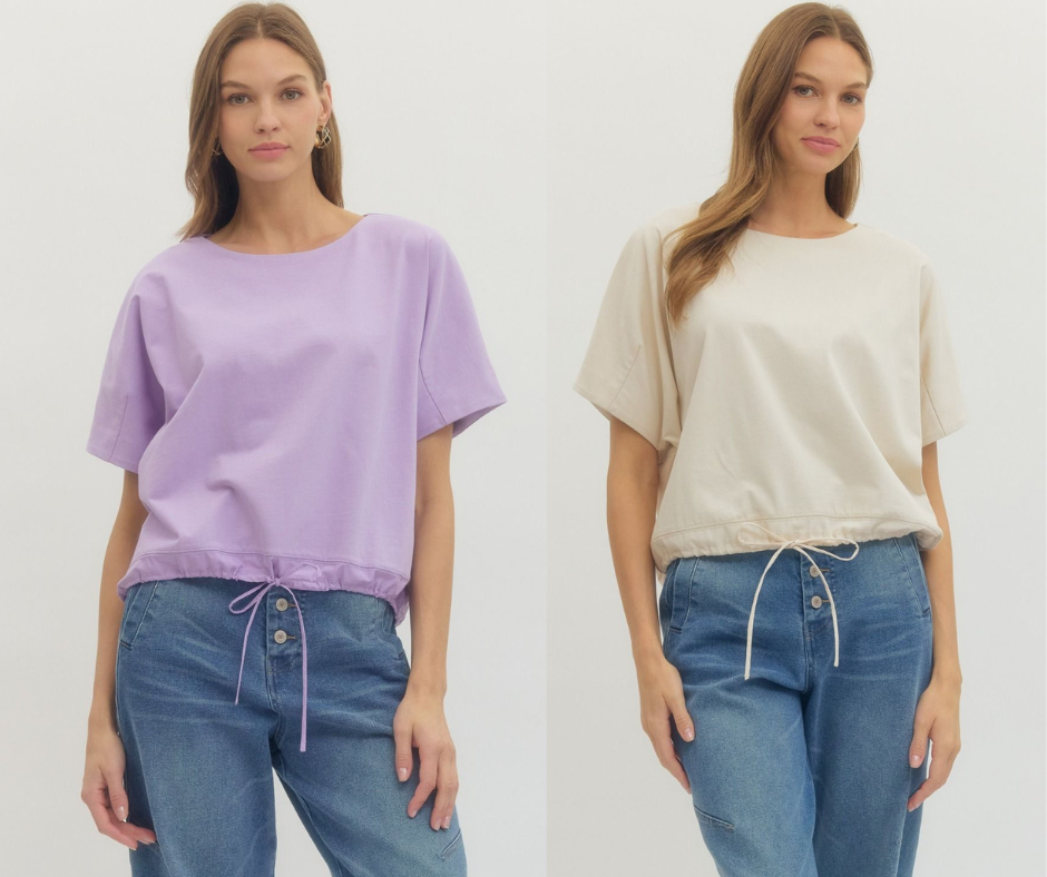 Drawstring Top – Marigold + Mule Clothing Boutique