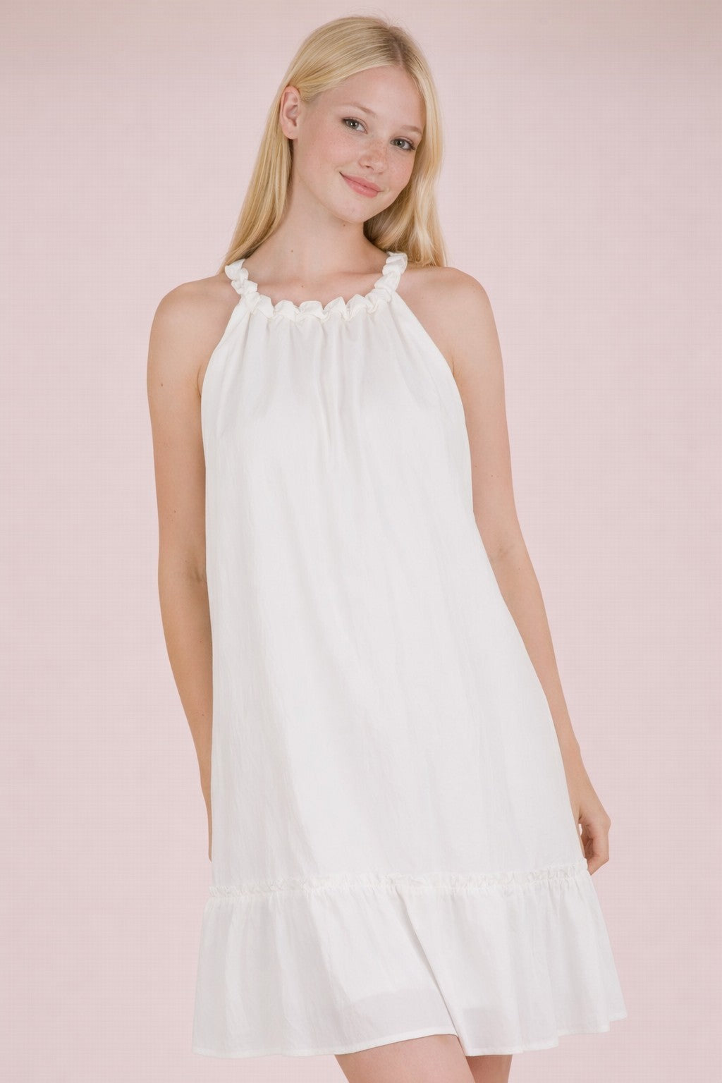 Halter White Dress