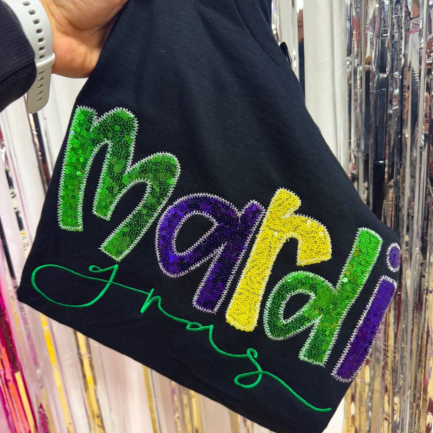 Sequin Mardi Gras Top