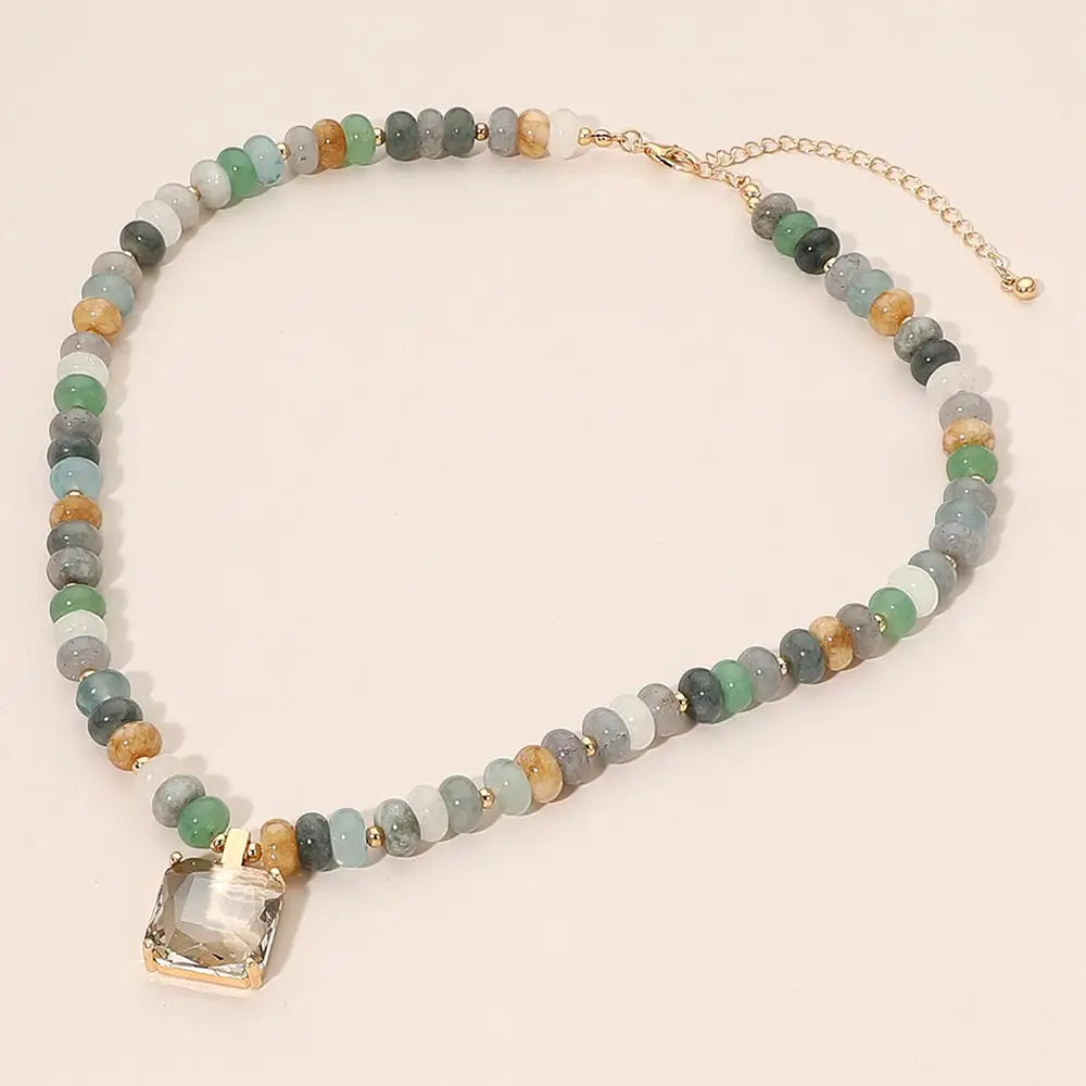 Square Gem Necklace